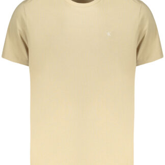 CALVIN KLEIN MEN'S SHORT-SLEEVE T-SHIRT BEIGE