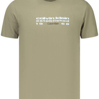 CALVIN KLEIN MEN'S SHORT-SLEEVED T-SHIRT GREEN