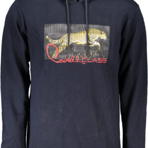 CAVALLI CLASS MEN'S BLUE ZIPLESS SWEATSHIRT
