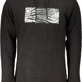 CAVALLI CLASS MEN'S BLACK ZIP-OUT SWEATSHIRT