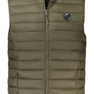 CAVALLI CLASS MEN'S GREEN SLEEVELESS JACKET