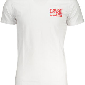 CAVALLI CLASS MEN'S SHORT SLEEVED T-SHIRT WHITE
