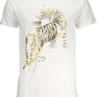 CAVALLI CLASS MEN'S SHORT SLEEVED T-SHIRT WHITE