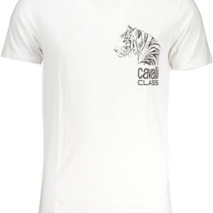 CAVALLI CLASS MEN'S SHORT SLEEVED T-SHIRT WHITE