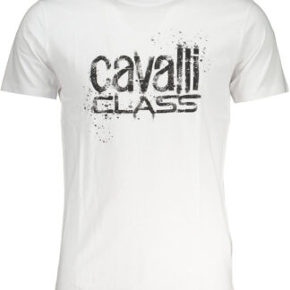 CAVALLI CLASS MEN'S SHORT SLEEVED T-SHIRT WHITE