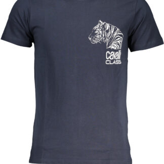 CAVALLI CLASS MEN'S SHORT SLEEVED T-SHIRT BLUE