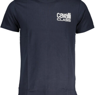 CAVALLI CLASS MEN'S SHORT SLEEVED T-SHIRT BLUE