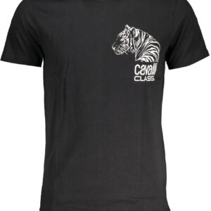 CAVALLI CLASS MEN'S SHORT SLEEVE T-SHIRT BLACK