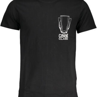 CAVALLI CLASS MEN'S SHORT SLEEVE T-SHIRT BLACK
