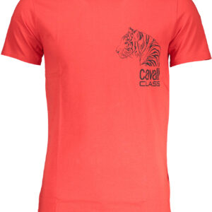 CAVALLI CLASS MEN'S SHORT SLEEVE T-SHIRT RED