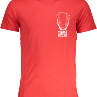 CAVALLI CLASS MEN'S SHORT SLEEVE T-SHIRT RED