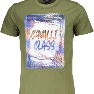 CAVALLI CLASS LONG SLEEVE T-SHIRT MEN'S SLEEVE T-SHIRT GREEN