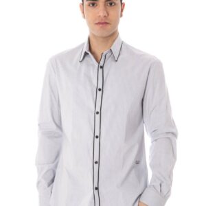 COSTUME NATIONAL MEN'S LONG SLEEVE SHIRT LIGHT BLUE