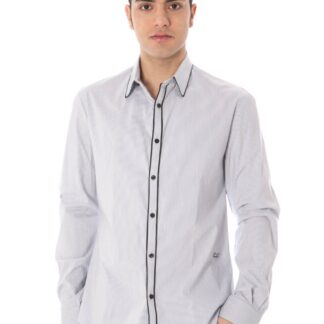 COSTUME NATIONAL MEN'S LONG SLEEVE SHIRT LIGHT BLUE