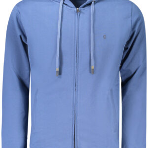 COVERI MOVING MEN'S BLUE ZIP-UP SWEATSHIRT