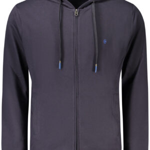 COVERI MOVING MEN'S BLUE ZIP-UP SWEATSHIRT