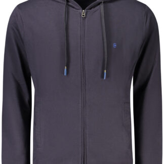 COVERI MOVING MEN'S BLUE ZIP-UP SWEATSHIRT
