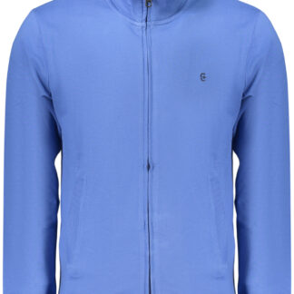 COVERI MOVING MEN'S BLUE ZIP-UP SWEATSHIRT