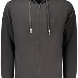 COVERI MOVING MEN'S BLACK ZIP-UP SWEATSHIRT