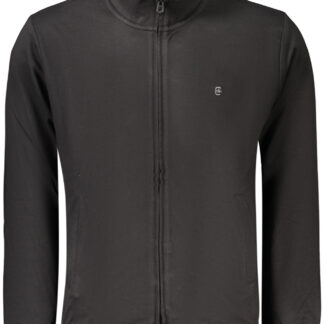 COVERI MOVING MEN'S BLACK ZIP-UP SWEATSHIRT