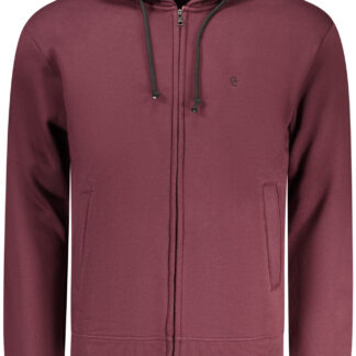 COVERI MOVING MEN'S RED ZIP-UP SWEATSHIRT
