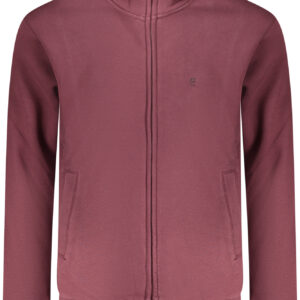 COVERI MOVING MEN'S RED ZIP-UP SWEATSHIRT