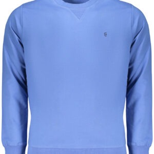 COVERI MOVING MEN'S BLUE ZIP-LESS SWEATSHIRT