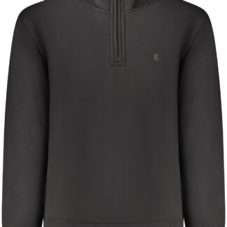 COVERI MOVING MEN'S BLACK ZIP-UP SWEATSHIRT