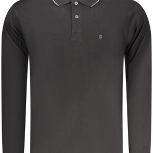 COVERI MOVING MEN'S LONG-SLEEVE POLO SHIRT BLACK