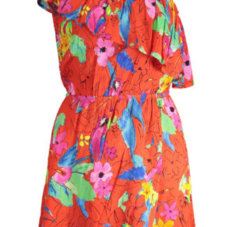 DESIGUAL RED SHORT DRESS FOR WOMEN