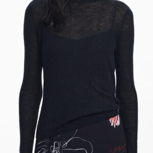 DESIGUAL WOMEN'S LONG BLACK DRESS