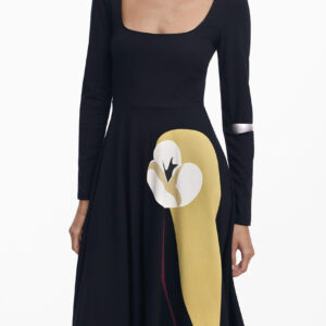 DESIGUAL WOMEN'S LONG BLACK DRESS