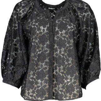 DESIGUAL WOMEN'S LONG SLEEVE SHIRT BLACK