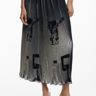 DESIGUAL WOMEN'S LONG SKIRT BLACK