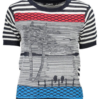 DESIGUAL WOMEN'S BLUE SWEATER