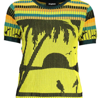 DESIGUAL WOMEN'S YELLOW SWEATER