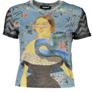 DESIGUAL SHORT SLEEVE T-SHIRT WOMEN BLUE
