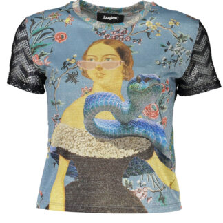 DESIGUAL SHORT SLEEVE T-SHIRT WOMEN BLUE