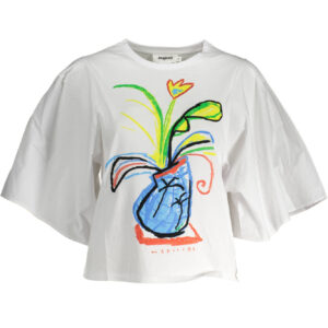 DESIGUAL WOMEN'S SHORT SLEEVE T-SHIRT WHITE