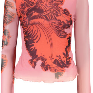 DESIGUAL WOMEN'S PINK LONG-SLEEVE T-SHIRT