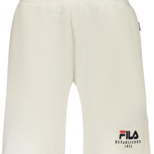 FILA MEN'S WHITE SHORT TRACKSUIT PANTS