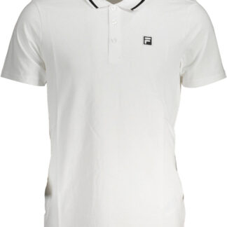 FILA MEN'S WHITE SHORT SLEEVED POLO SHIRT