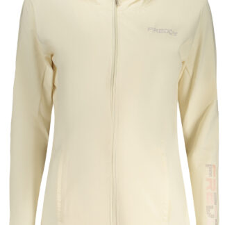 FREDDY WOMEN'S BEIGE ZIP-UP SWEATSHIRT
