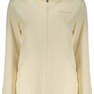 FREDDY WOMEN'S BEIGE ZIP-UP SWEATSHIRT