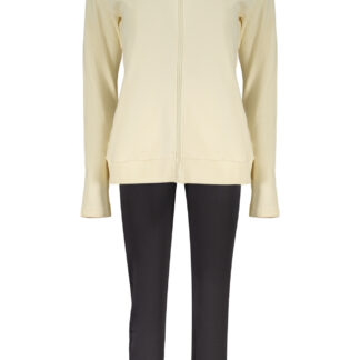 FREDDY WOMEN'S BEIGE ZIP-UP SWEATSHIRT