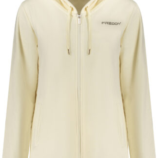 FREDDY WOMEN'S WHITE ZIP-UP SWEATSHIRT