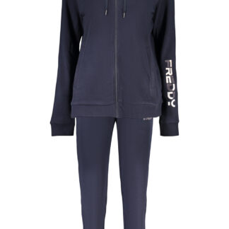 FREDDY WOMEN'S BLUE ZIP-UP SWEATSHIRT