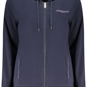 FREDDY WOMEN'S BLUE ZIP-UP SWEATSHIRT