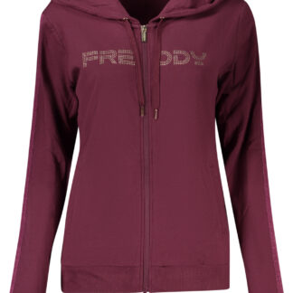 FREDDY WOMEN'S PURPLE ZIP-UP SWEATSHIRT