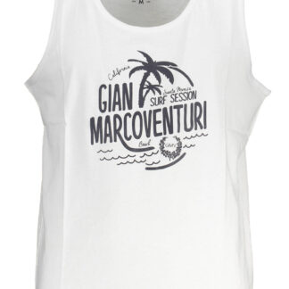 GIAN MARCO VENTURI MEN'S WHITE TANK TOP